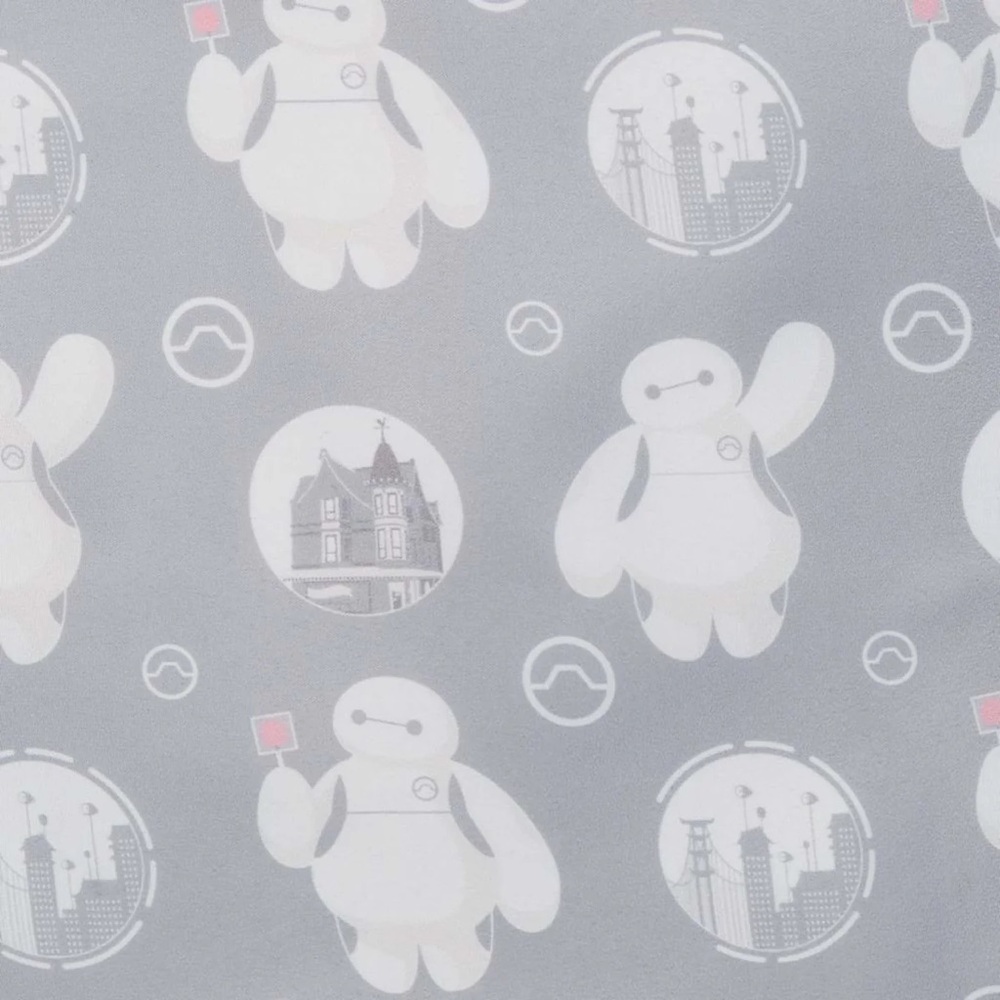 Loungefly BayMax SET: White and Light Gray mini Backpack with matching Headband - Picture 12 of 16